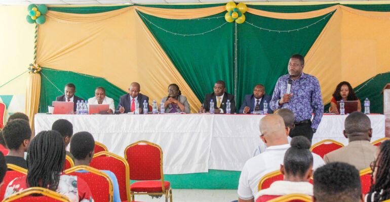 Prof. Dionysious Kihika Kiambi meets PAC University students