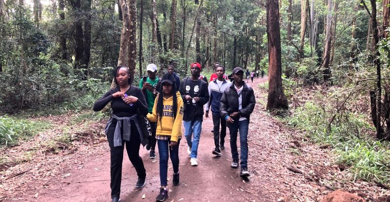 PAC University Environmental Club at the Karura Forest