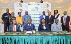PAC University Leadership Holds a Press Conference to Condemn GBV