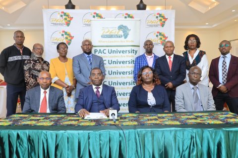 PAC University Leadership Holds a Press Conference to Condemn GBV