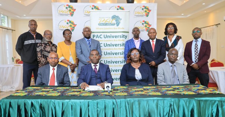 PAC University Leadership Holds a Press Conference to Condemn GBV